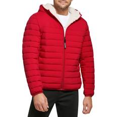 Calvin Klein Men Outerwear Calvin Klein Men's Hooded Down Jacket, Quilted Coat, Sherpa Lined