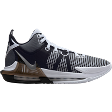 Black Basketball Shoes Nike LeBron Witness 7 M - White/Black/Metallic Silver