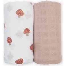 Lulujo Mushroom Sand Swaddle Blanket Set