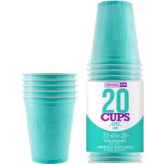 Original Cup Pack of x20 Turquoise 53cl Turquoise American Beer Pong Premium Quality Reusable Plastic
