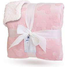 Polyester Baby Blankets Large receiving sherpa baby blanket fleece for nursery cot, pram,pink, 80110