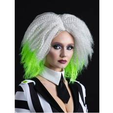 Green Short Wigs Fancy Dress Smiffys Beetlejuice Womens Wig