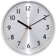 Transparent Clocks Acctim Non-Ticking Sweep Metal Case 12/24 Wall Clock
