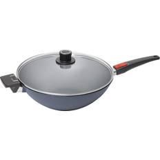 Woll Wok Pans Woll Diamond Lite cast with lid 34 cm
