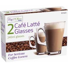 Brown Drinking Glasses 2 Cafe Latte Drinking Glass 2pcs