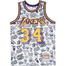 Los Angeles Lakers Game Jerseys Mitchell & Ness Lakers Doodle Jersey White/Black
