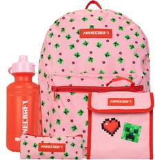Minecraft Kids Backpack 4 Piece Set Pink