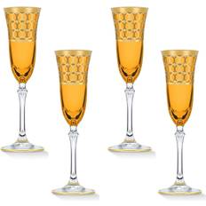 Brown Champagne Glasses Lorren Home Trends Amber Color Champagne Glass