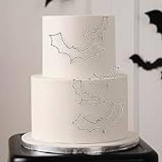 Ginger Ray Halloween Black Wire Fledermaus Kuchen Dekorationen 5 Stück