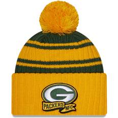 Beanies New Era Men's Green Green Bay Packers 2022 Sideline Cuffed Pom Knit Hat