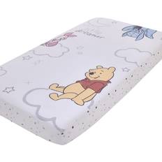 Disney Winnie The Pooh Blustery Day Tan, Red Little Dreamer Nursery Photo Op Fitted Crib Sheet