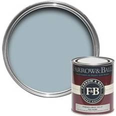 Farrow & Ball Gray 27 Gloss Wood Paint, Metal Paint Blue 0.75L