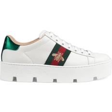 Gucci Ace Embroidered Platform W - White
