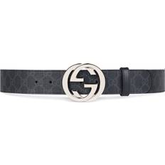 Black Belts Gucci GG Supreme Belt with Buckle - Black/Grey