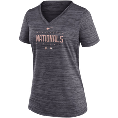 Nike Women's l Washington Nationals City Connect Velocity Practice Performance V-Neck T-Shirt