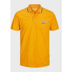 Men - Orange Polo Shirts Jack & Jones Mens Trevor Polo Shirt Iceland Puppy Orange