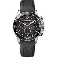 Wenger Unisex Wrist Watches Wenger seaforce chronograph black black silicone 01.0643.108
