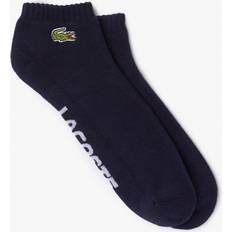 Lacoste Men Socks Lacoste Unisex SPORT Branded Stretch Cotton Low-Cut Socks Navy Blue White