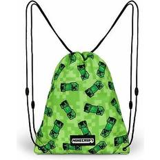 Minecraft Backpacks Minecraft Drawstring Bag Green All Over Print One Size