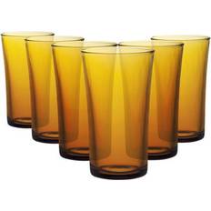Brown Drinking Glasses Duralex 280ml Lys Highball Amber Drinking Glass