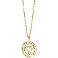 Daisy Throat Chakra 18ct Gold Plated Necklace NCHK4005
