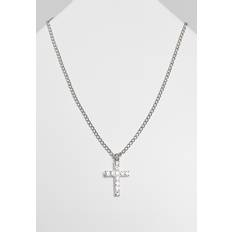 Zinc Necklaces Urban Classics shirt diamond cross necklace silver