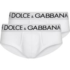 Men - White Knickers Dolce & Gabbana Two-pack cotton jersey Brando briefs optical_white
