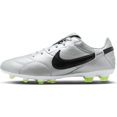 Grey - Men Football Shoes Nike Premier Firm-Ground Football Boot Grey