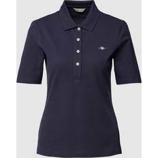 Gant Women Polo Shirts Gant Women Shield Piqué Polo Shirt Blue