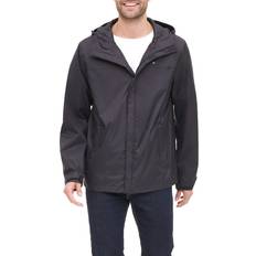 Tommy Hilfiger Rain Clothes Tommy Hilfiger Men's Waterproof Breathable Hooded Jacket, Black