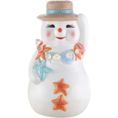 Mr. Christmas 10"" Ceramic Beach Snowman