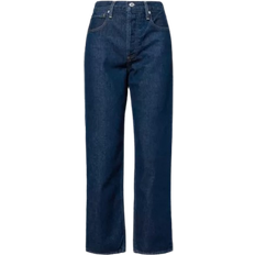 Citizens of Humanity Womens Unveil dk Ind Devi Wide-leg Low-rise Recycled Organic Denim Jeans
