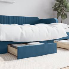 Bed Legs vidaXL Bed Drawers 2 Engineered Wood and Velvet