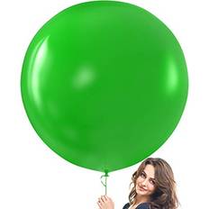 Prextex Green Giant Balloons 8 Jumbo 36 Inch Green Balloons for Photo Shoot, Wedding, Baby Shower, Birthday Party and Event Decoration Strong Latex Big Round Balloons Helium Quality