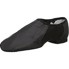 Bloch Ladies Neo-Flex Slip On Leather Jazz Shoes, Leather leather