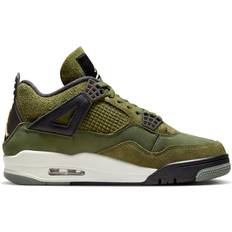 Green - Men Shoes Nike Air Jordan 4 Retro SE Craft M - Medium Olive/Pale Vanilla/Khaki/Black/Sail