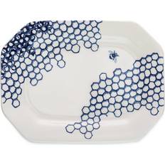 Burleigh Serving Platters & Trays Burleigh Ink Blue Pollen Serving Dish