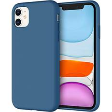 JeTech Silicone Case for iPhone 11 2019 6.1-Inch, Silky-Soft Touch Full-Body Protective Case, Shockproof Cover with Microfiber Lining, Blue Cobalt