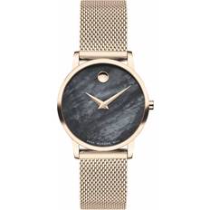 Movado Unisex Wrist Watches Movado Museum Classic Black Mother of Pearl Ladies 0607426