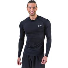 Nike Sportswear Garment Base Layers Nike Pro Top LS White/Black, Male, Tøj, Skjorter, Træning, Sort