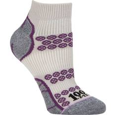 Silver - Women Socks 1000 Mile Anklet Sock Ladies Recycled Silver/Purple