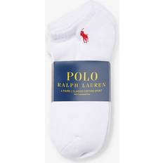 Polo Ralph Lauren Women Underwear Polo Ralph Lauren Mens White Colored Pp Logo-embroidered Low-cut Pack of Stretch-cotton Blend Socks One