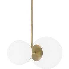 Biba Brass /White Pendant Lamp 20cm