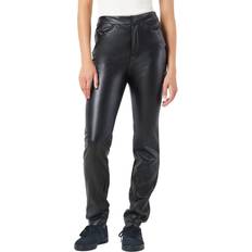 Leather Imitation Trousers Noisy May Cropped Faux Leather Trousers