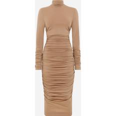 Solid Colours - Wool Dresses Dolce & Gabbana High-necked jersey wool calf-length dress