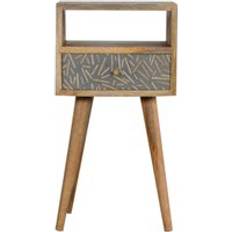 The Range Artisan Retro Style Brown Bedside Table 30x30cm