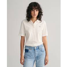 Gant Women T-shirts & Tank Tops Gant Women Shield Piqué Polo Shirt White