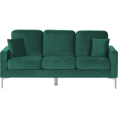 Faux Leathers Sofas Beliani Gavle Dark Green Sofa 183cm 3 Seater