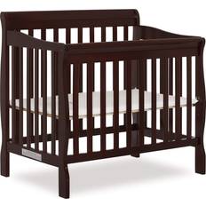 Brown Bedside Crib Kid's Room Dream On Me Aden 4-in-1 Convertible Mini Crib