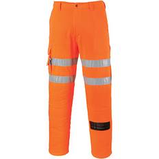 Trousers Portwest Mens Rail Combat Trousers Orange